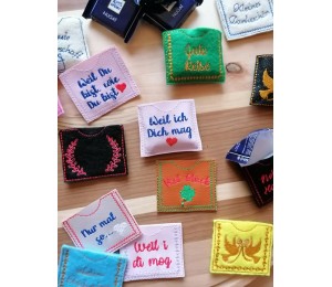 ITH Stickserie - Mini Hüllen mit Sprüchen